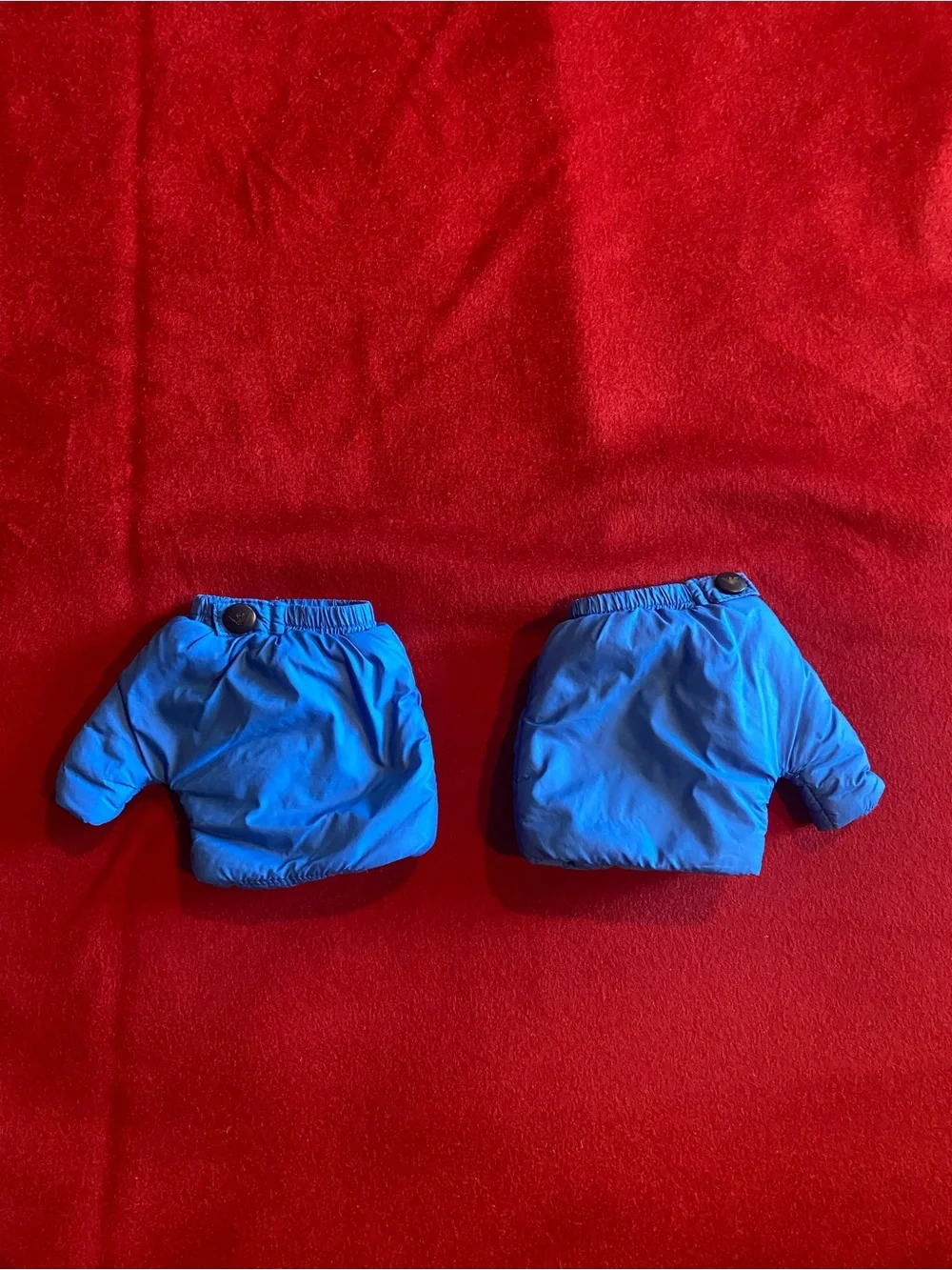 Armani Junior Bright Blue Padded Kids Mittens